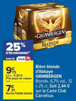 Carrefour Grimbergen Blonde offre