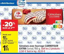 Carrefour Génoises saveur cerise offre