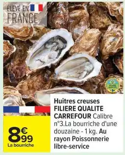 Carrefour Huitres creuses FILIERE QUALITE CARREFOUR Calibre n°3 offre