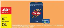 Carrefour Pâtes BARILLA Coquillette offre