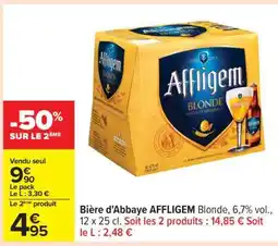 Carrefour Bière d'Abbaye AFFLIGEM Blonde offre