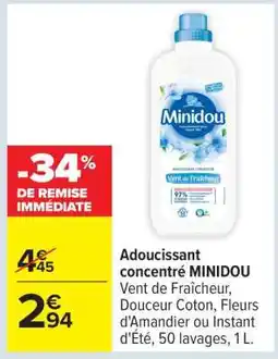 Carrefour Adoucissant Concentré Minidou offre