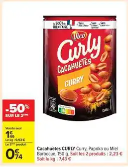Carrefour Cacahuètes CURLY offre