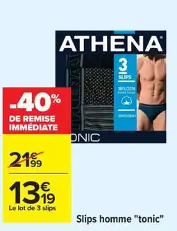 Carrefour Slips homme Tonic offre