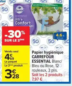 Carrefour Papier hygiénique CARREFOUR ESSENTIAL offre