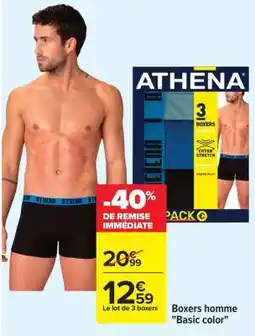 Carrefour Boxers homme Basic color offre