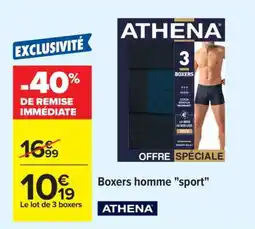 Carrefour Boxers homme sport offre