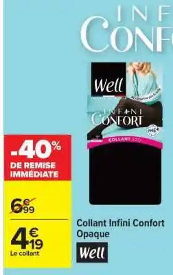 Carrefour Collant Infini Confort Opaque offre