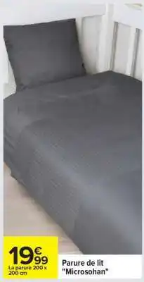 Carrefour Parure de lit Microsohan offre
