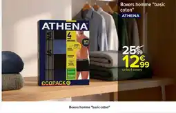 Carrefour Boxers homme basic coton offre