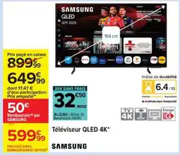 Carrefour Téléviseur QLED 4K* SAMSUNG offre