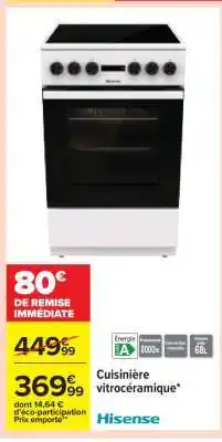 Carrefour CUISINIÈRE VITROCÉRAMIQUE offre