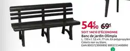 Mr Bricolage Banc de jardin Olimpia offre