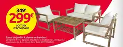 Mr Bricolage Salon de jardin 4 places en bambou offre