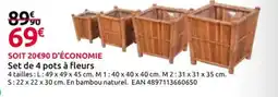 Mr Bricolage Set de 4 pots à fleurs offre