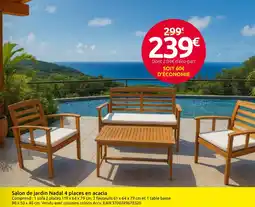 Mr Bricolage Salon de jardin Nadal 4 places en acacia offre