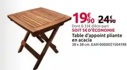 Mr Bricolage Table d'appoint pliante en acacia offre