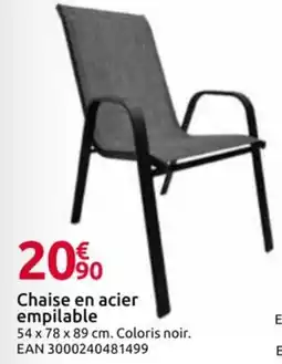 Mr Bricolage Chaise en acier empilable offre