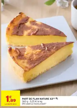 Intermarché Part de flan nature x 2 offre