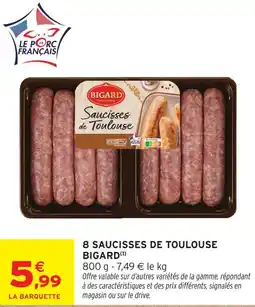 Intermarché Bigard saucisses de toulouse offre