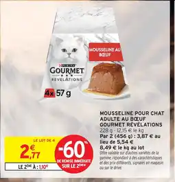 Intermarché Purina gourmet révélations mousseline au bœuf offre