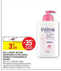 Intermarché Intima gel lavant intime quotidien extra doux extrait d'hamamélis offre