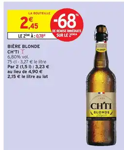 Intermarché Ch'ti bière blonde offre