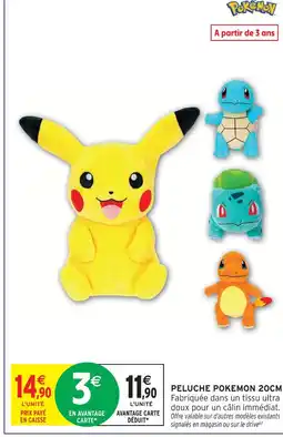 Intermarché Pokemon peluche pikachu 20cm offre