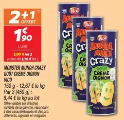 Netto Vico monster munch crazy goût crème oignon offre