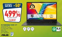 Bureau Vallée Asus pc portable 15” offre