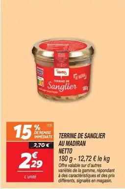 Netto Terrine de sanglier au madiran offre