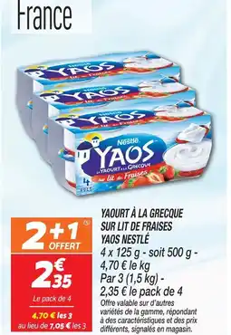 Netto Yaos nestlé yaourt à la grecque sur lit de fraises offre
