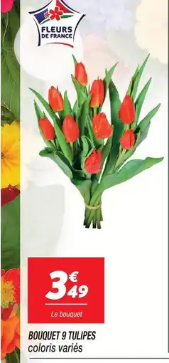 Netto Fleurs de france bouquet 9 tulipes offre