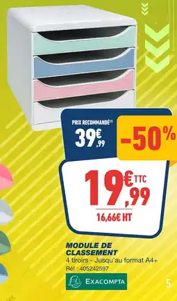 Bureau Vallée Exacompta module de classement offre