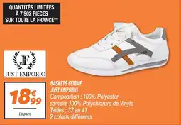 Netto Just emporio baskets femme blanc offre
