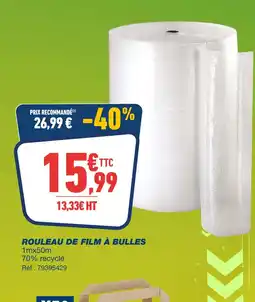 Bureau Vallée Rouleau de film à bulles offre