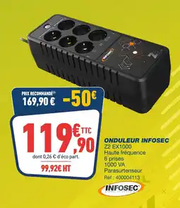 Bureau Vallée Infosec onduleur z2 ex1000 offre