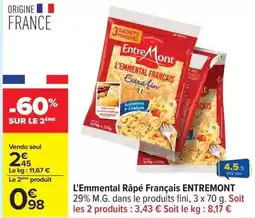 Carrefour Drive Entremont - l'emmental râpé français offre