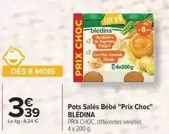 Carrefour Drive Blédina - pots salés bébé prix choc offre
