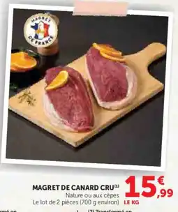 Super U Magret de canard cru offre