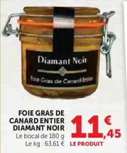 Super U Foie gras de canard entier diamant noir offre
