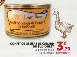 Super U Confit de gésiers de canard du sud-ouest offre