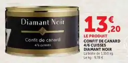 Super U Confit de canard 4/6 cuisses diamant noir offre