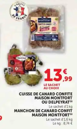 Hyper U Cuisse de canard confite maison montfort ou delpeyrat offre