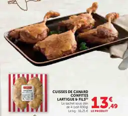 Hyper U Cuisses de canard confites lartigue & fils offre