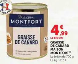 Hyper U Graisse de canard maison montfort offre