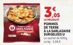 Hyper U Pommes de terre à la sarladaise surgelees u offre