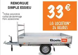 Chretien Matériaux Remorque simple essieu offre