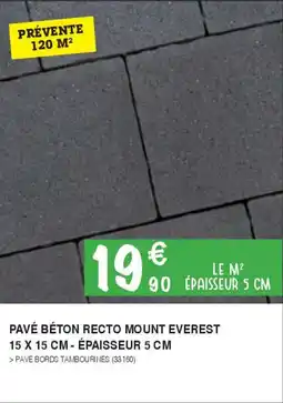Chretien Matériaux Pavé béton recto mount everest offre