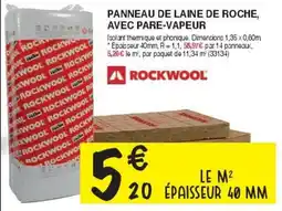 Chretien Matériaux Panneau de laine de roche avec pare-vapeur offre